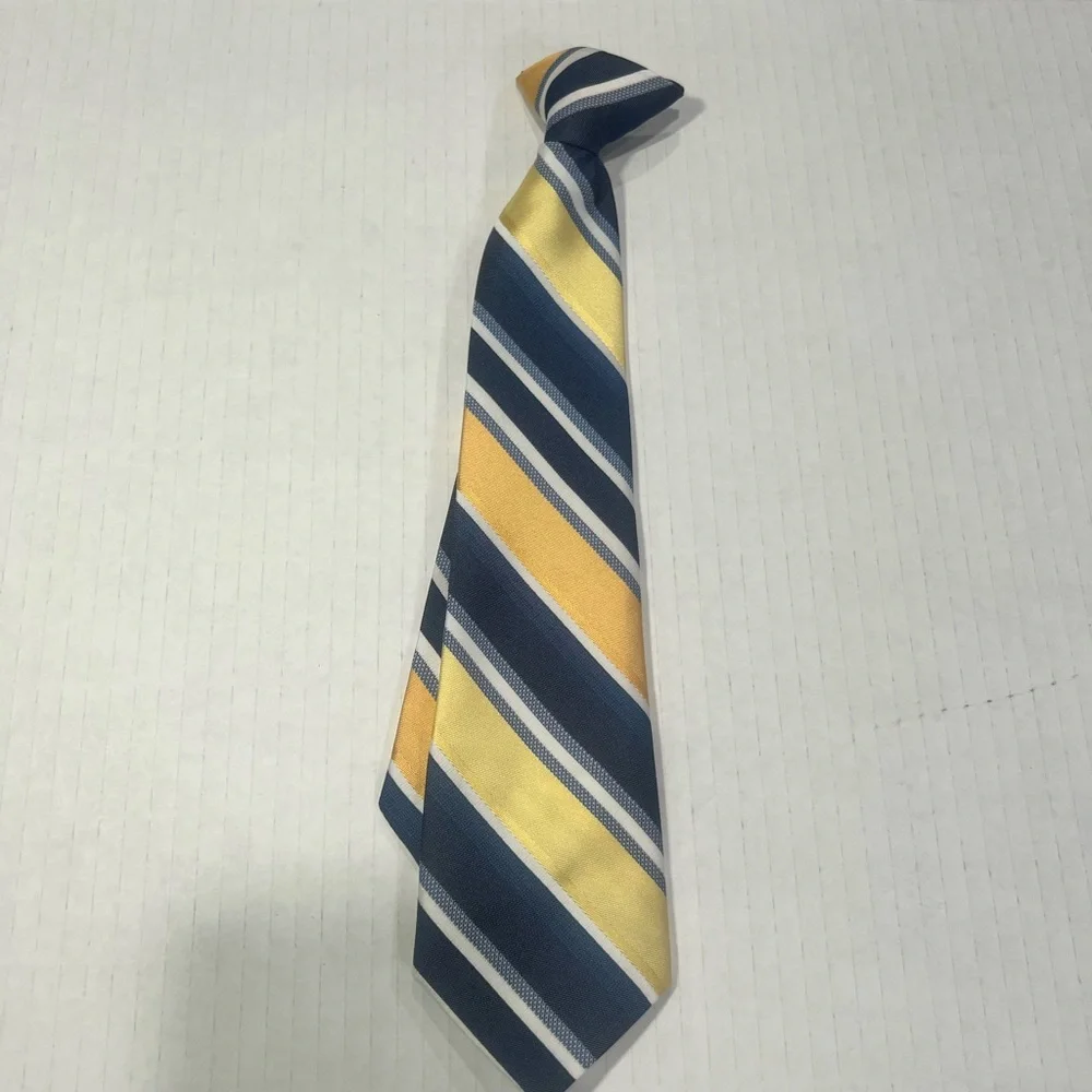 Lot of 3 Elegant Striped Kids Tie Set - Yellow, Blue, and Pink
